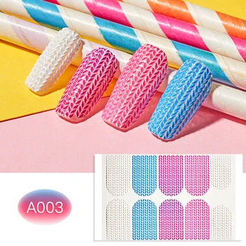 

1 Sheet Nail Art Sticker Decals Sweater Elements Design Transfer Nail Stickers Wraps Nail Tips Decoration