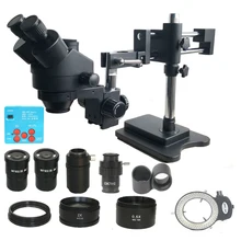3.5X-90X Simul-focal двойной рычаг Тринокулярный Стерео микроскоп SMD Пайка 30MP HDMI USB microscopio камера инструменты