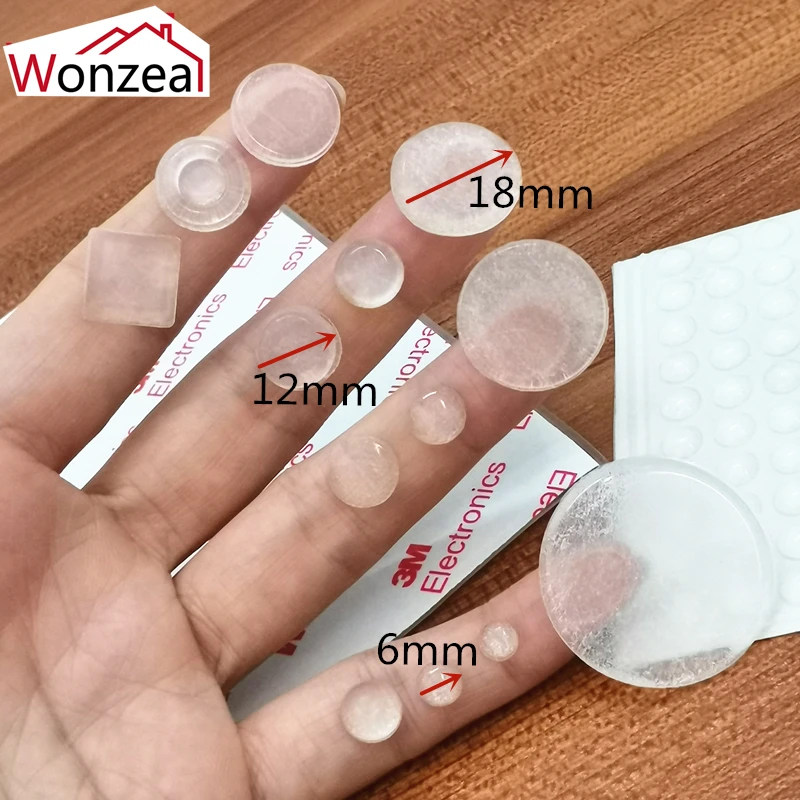 Damper-Pad Cabinet Door-Stopper Silicone-Material Self-Adhesive Kitchen for of Various-Size