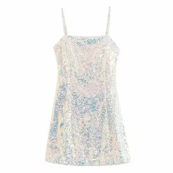 

BB55-9932 European and American fashion sequined with shoulder-strapsWomen dress vestidos de verano summer dress