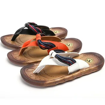 

Men Outdoor Slippers Summer New Arrival Man Flip Flops Fashion Pinch Feet Male Beach Shoes Lightweight Thongs 2020 Male Footwear
