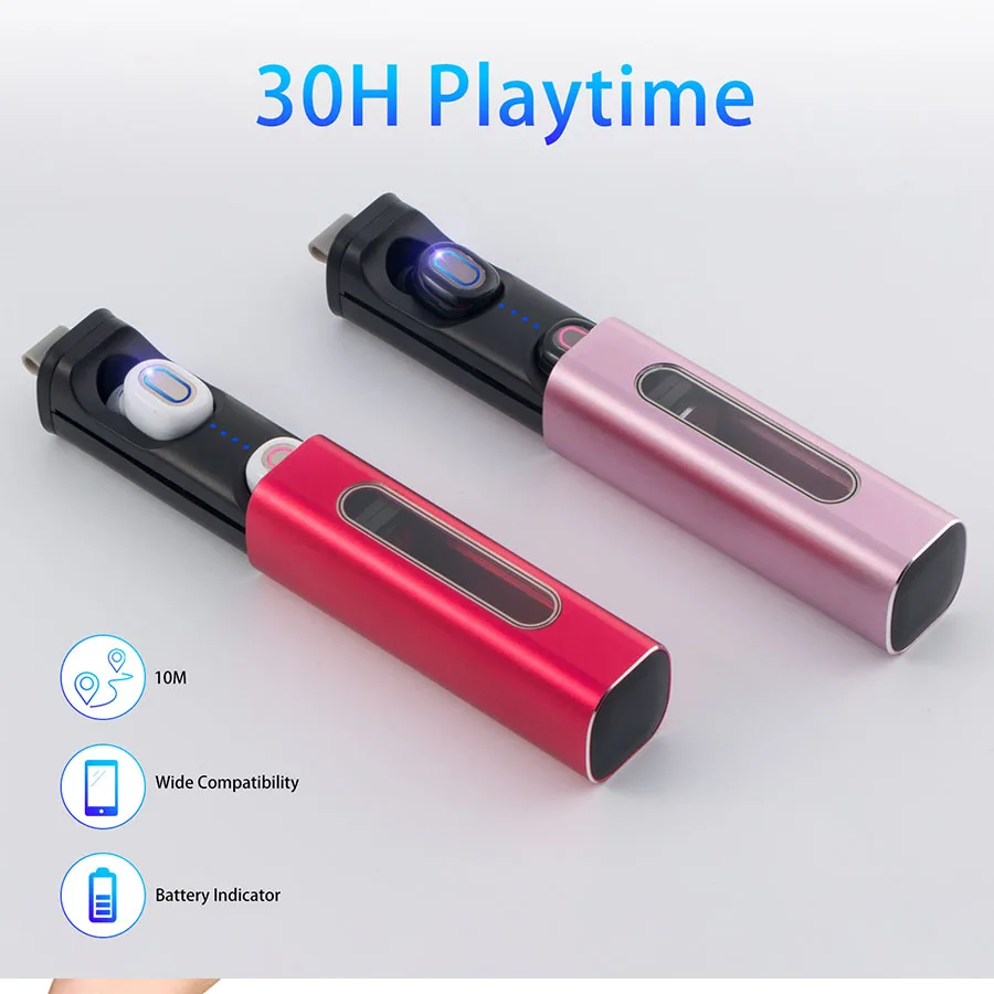 Спортивные 5,0 Bluetooth наушники 3D мини стерео музыкальные наушники водонепроницаемые беспроводные наушники гарнитура с внешним аккумулятором