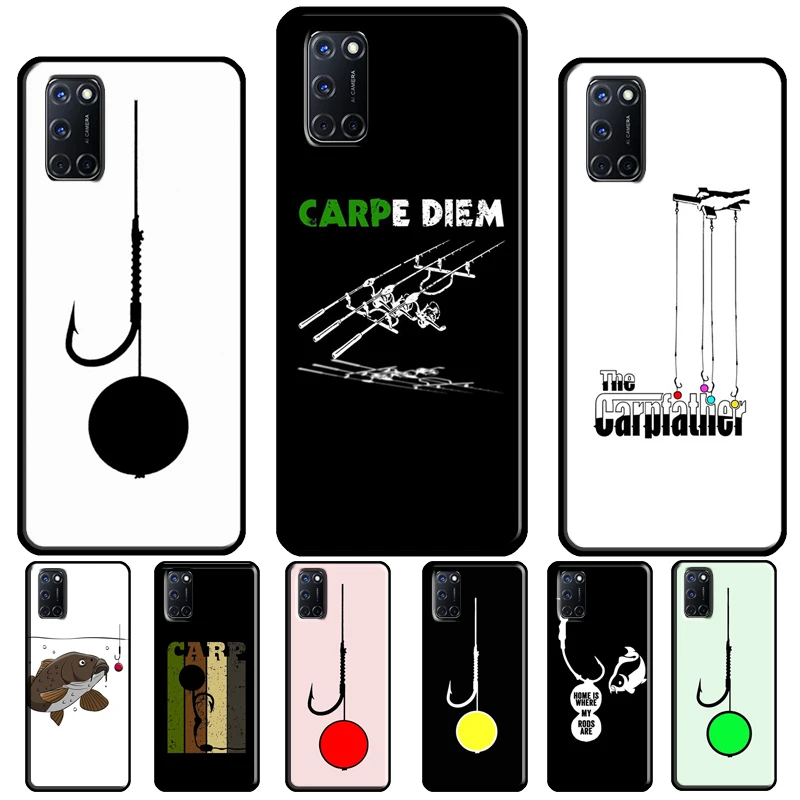 Carp Fishing Boilie Rig Hook Case Per Oppo A74 A94 A54 A53 A57 S A5 A9 A15 A52 A72 A17 A77 A78 A91 A93 A16 A76 A96 Coque
