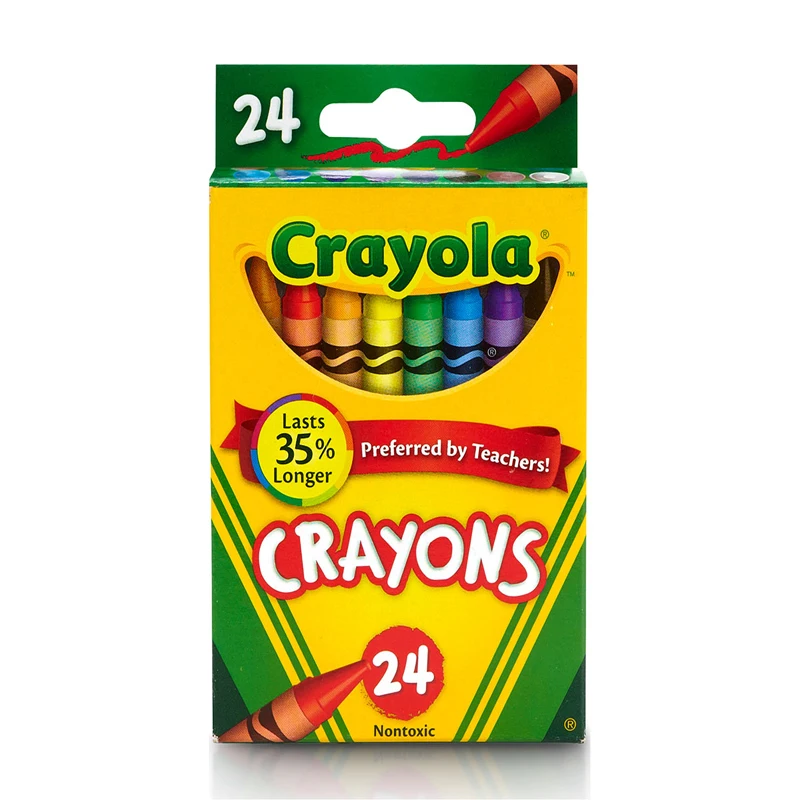 Crayola мелки 24 шт 523024 цветная ручка цвета s нетоксичный прочный карандаш