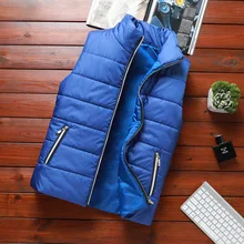 Мужской жилет, осенний и зимний стильный Теплый светильник, хлопковый жилет, Молодежный модный жилет без рукавов, спортивный жилет