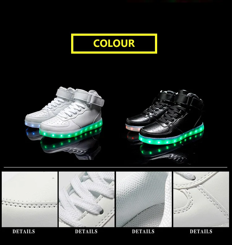 Autumn Winter Children Shoes Men's Shoes Girls Boys Kids Warm Sports Light Shoes USB Charging High To Help Shoes Girls Sneakers