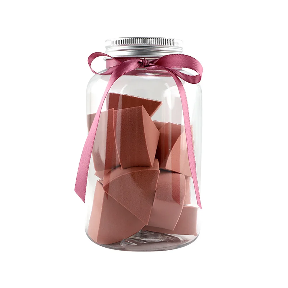 12 шт. гладкие аксессуары с бутылочкой для макияжа, дорожный мягкий эластичный треугольник для лица, Влажная и сухая пудра пуховка Тональная основа для женщин