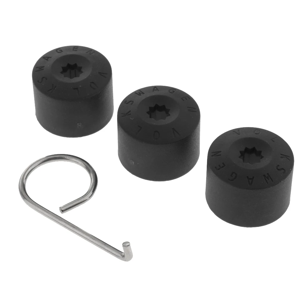 Red Black Car Tyre Wheel Lug Nut Bolt Cover Caps & Tool for VW 40pcs 20mm
