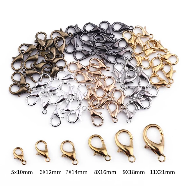 50pcs Curved Metal Lobster Claw Clasps For Bracelet & Necklace, Diy Jewelry  Making Accessories