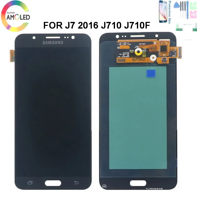 ЖК-дисплей Super AMOLED J710 для Samsung Galaxy J7 2017 J710F SM-J710F J710M J710H J710FN сенсорный экран