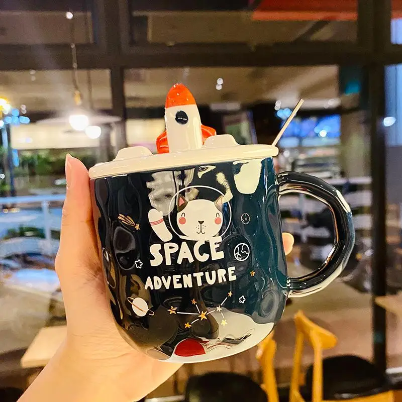 400 мл Космические керамические кружки для молока чашка кружка кофе прикрепляющая