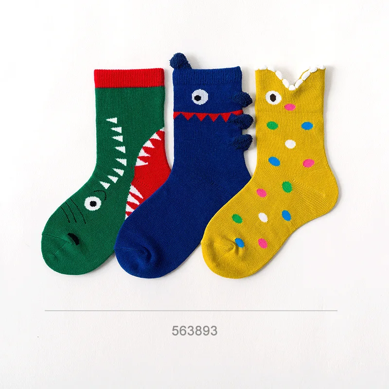 3 пары/партия, Детские Носки с рисунком животных для мальчиков и девочек, детские носки Детская школьная Стиль хлопковые носки Для детей от 1 до 10 лет