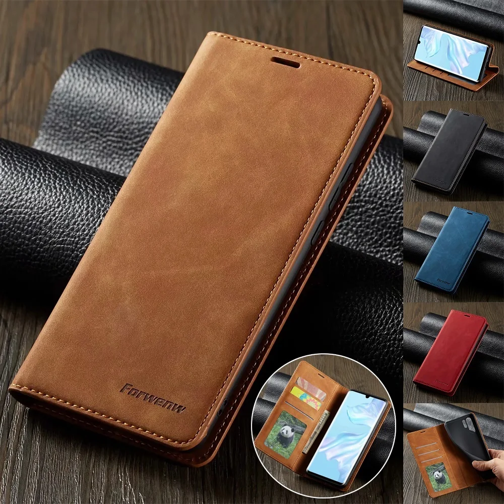Ultra Slim Matte Leather Flip Cover Wallet Phone Bag Case For Huawei P40 P30 P20 Pro Lite Mate 20 30 Pro Lite P Smart Plus phone case leather phone case leather wallet case leather case