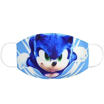 

Sonik hedgehog into a population mask dust-proof breathable anti-haze mask children's sunscreen cartoon printing mask D47