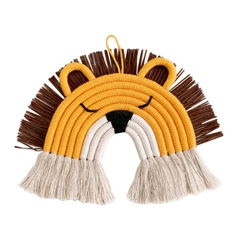 

Children Room Handmade Woven Cotton Rope Animal Hanging Decoration Wall Hanging Decor 12