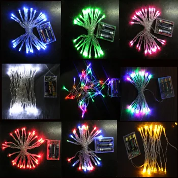 

100pcs 2M 20 LED Battery Operated LED String for Xmas Garland Party Wedding Show Decoration Christmas mini shiny Fairy string