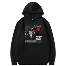 

90s Japanese Anime Bleach Kurosaki Ichigo Hoodie Men Women Manga Sweatshirts Oversized Unisex Harajuku Graphics Print Sweatshirt