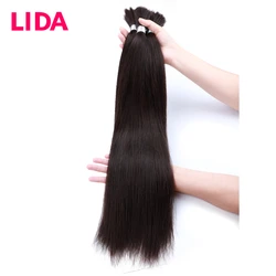 Lida Braiding Human Hair No Weft Bulk Hair Extensions Non-Remy Brazilian Human Hair Bundles 100g/Pieces