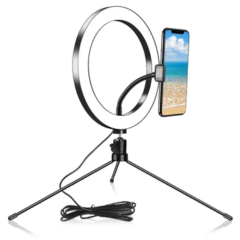 

26cm Photography Ring Light Phone Desktop Live Flood Lamp Selfie Photographic Makeup Anchor Beautification Filming