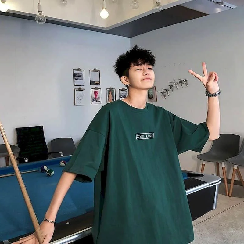 Unisex Minimalist T-Shirt Korean Hip-Hop Print Short-Sleeved