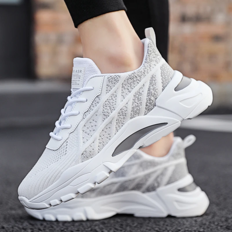 Large Chaussures De Jogging Decontractees Pour Hommes Men's Summer Breathable Casual Shoes Sneakers Zapatos Hombre |