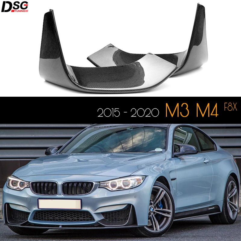 Carbon Fiber Front Bumper Splitters for BMW M4 F82 F83 M3 F80 2015 - 2020