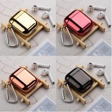 PC Earphone Cases For Airpods 2 Air pod Hard PC Cases For AirPods Case Protective Cover Wireless Earphone Case Anti-lost Strap