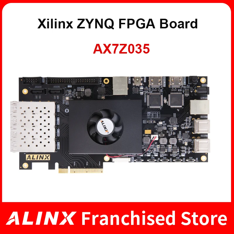 

ALINX AX7Z035: XILINX Zynq-7000 SoC XC7Z035 ZYNQ ARM 7035 FPGA Development Board SoMs PCIE Accelerator Card SFP 8G eMMC