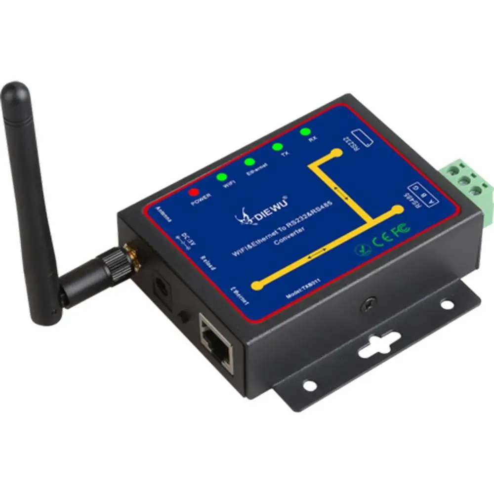 DIEWU Wifi &amp Ethernet RJ45 To RS232 RS485 WIFI Serial Device Server Converter Module Support TCP/UDP/IP P2P | Компьютеры и офис