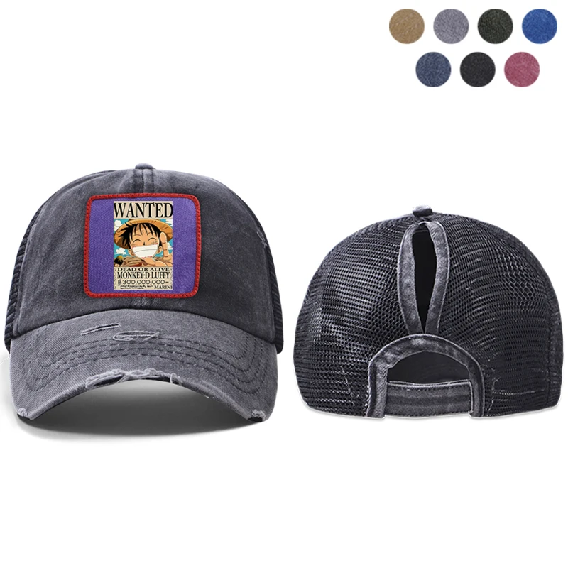 Japanese Anime One Piece Luffy Wanted The Pirate King Straw Hat Men S Baseball Cap Hat Summer Cap Hip Hop Cap Hats For Men Women Men S Baseball Caps Aliexpress