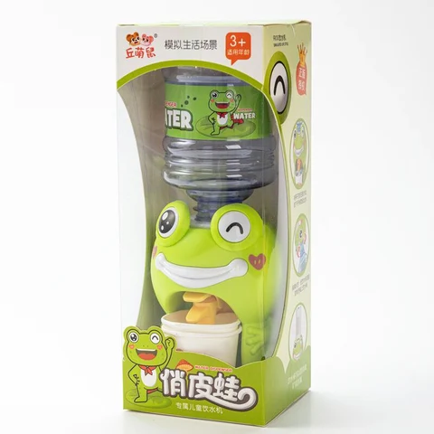 Water Dispenser for Children Kids Gift Cute Cold/Warm Water Juice Milk Drinking Fountain Simulation Cartoon Pig Kitchen Toy