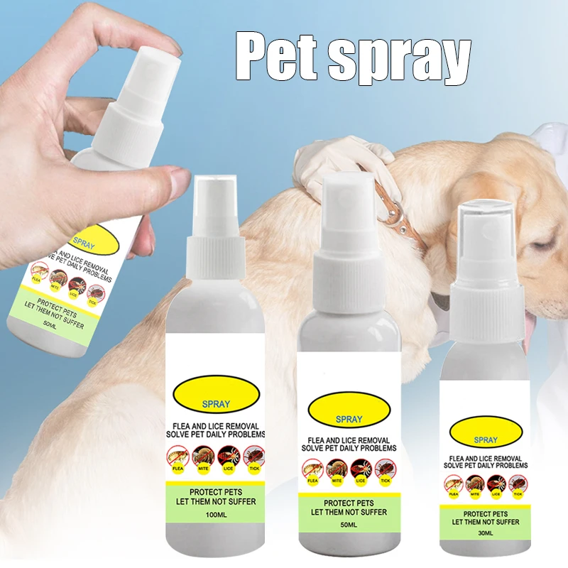 Control de pulgas y garrapatas para gatos, aerosol seguro para usar 30ml/50ml/100ml I88