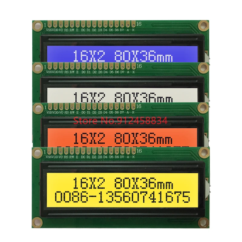 1602 16x2 Lcd Display RGB backlight 3.3v 5v I2C or 4 8bit