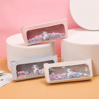 

Kawaii Pencil Case Cute Unicorn Quicksand School Pencil Box Pencilcase Pencil Bag School Supplies Stationery