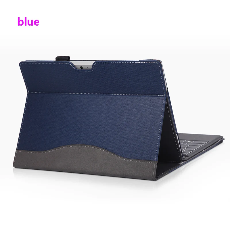 blue Чехол для планшета microsoft Surface Pro 6 5 12,3 дюймов подставка PU кожаный чехол для ноутбука Surface Pro 4 3 сумка для ноутбука подарки - Цвет: blue