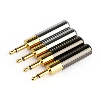 

2.5mm Plug Audio Jack 2 Pole For Earphone Upgrade Cable DIY Headphone Plug Solder Wire Connector For HD700 HE400i Gold Plated