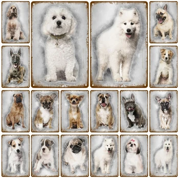

Dog Animal Retro Pub Bar Decoration Tin Sign Shabby Chic Home Decor Plaque Metal Sign Wall Poster Vintage Decor Art Vintage