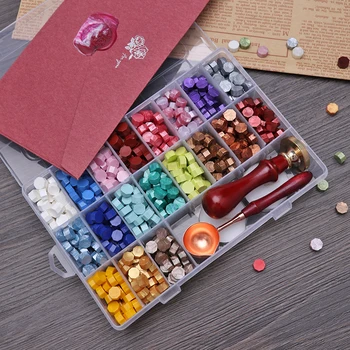 

Vintage Octagonal Sealing Wax Tablet Set with Spoon Sealing Stamp for DIY Scrapbooking Wedding Decorative Invitation Sealing