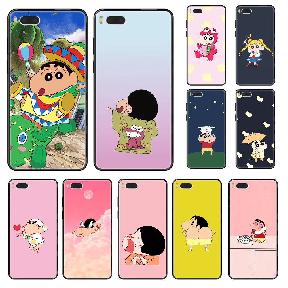 Японский милый чехол для телефона Crayon Shin chan Xiaomi Redmi Mi 3 5 6 8 9 A1 2 Max3 Mix2 X SE Lite Pro с