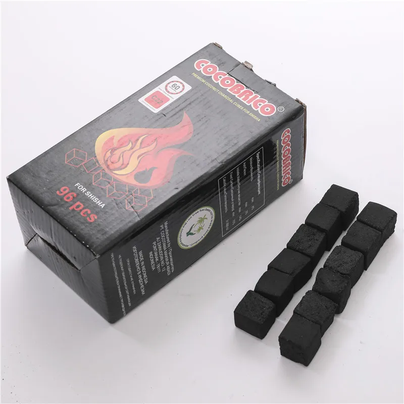 Cocobrico Charcaol 96 шт. быстрая светильник сжечь кальян уголь угля сенсорный Серебро