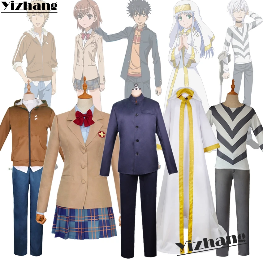 Аниме Yizhang Kamijou Touma Index Misaka Mikoto карнавальный костюм ускоритель форма-шиаж Hamazura