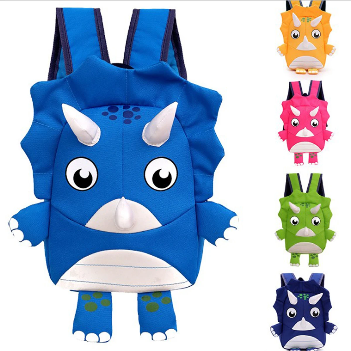 

B&L 2020 Kids Cartoon Dinosaur Backpack Anti-lost Oxford Cloth Backpack for Children Fashion Cute Backpack with Leash