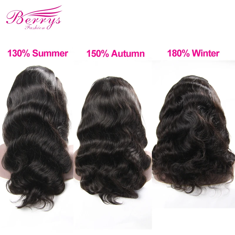 [Berrys Fashion] объемная волна 130% 180% плотность полные кружевные человеческие волосы