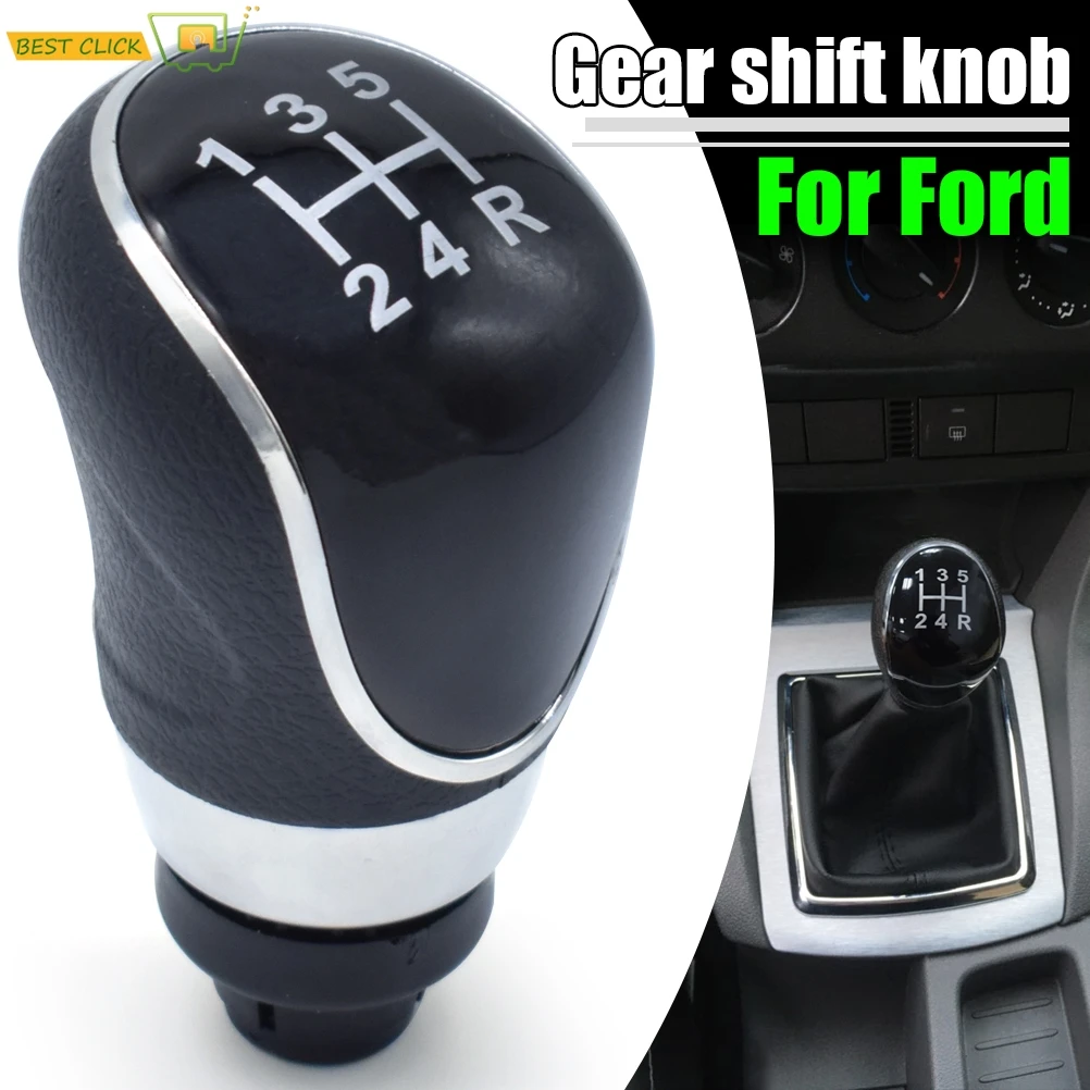 5 Speed Car Gear Stick Shift Knob For Ford Focus MK2 MK3 Fiesta