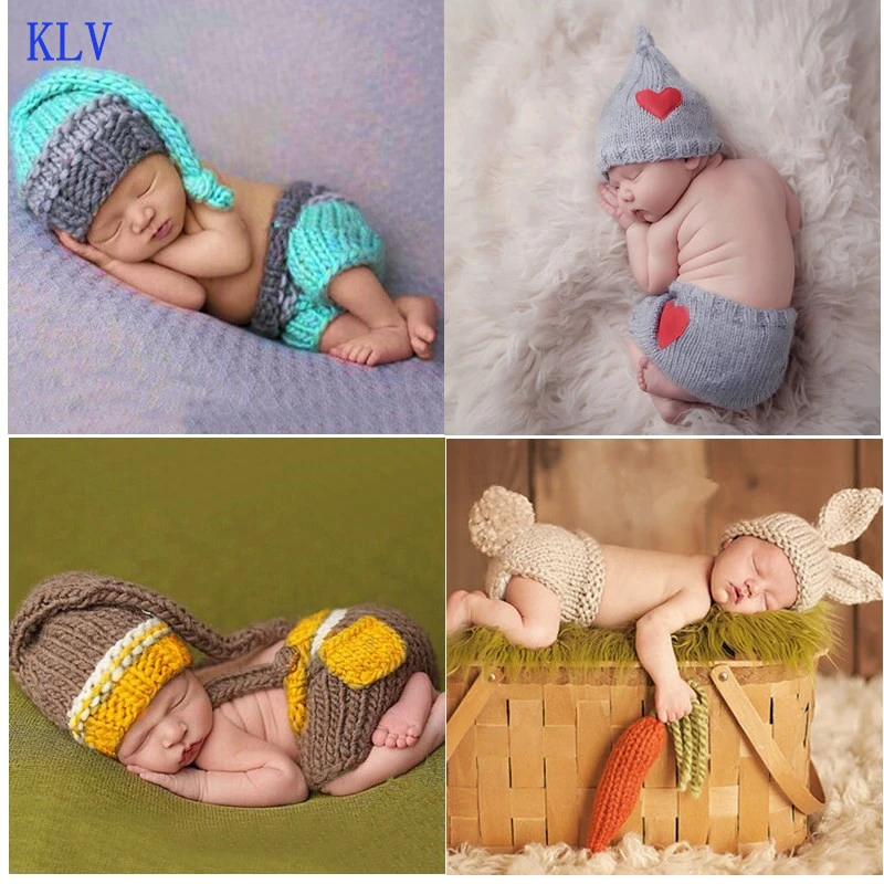 Hot Selling Newborn Baby Boys Girls Cute Crochet Knit Costume Prop Outfits Photo Photography maternity newborn photography