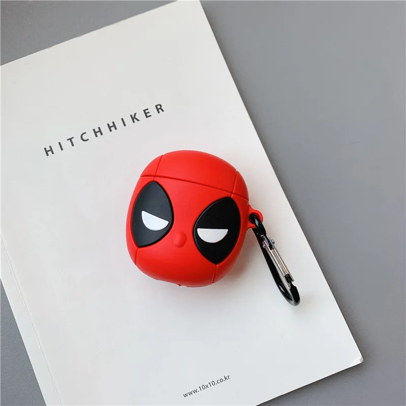 Чехол для AirPod 2 3D Deadpool мультяшный мягкий силиконовый беспроводной чехол