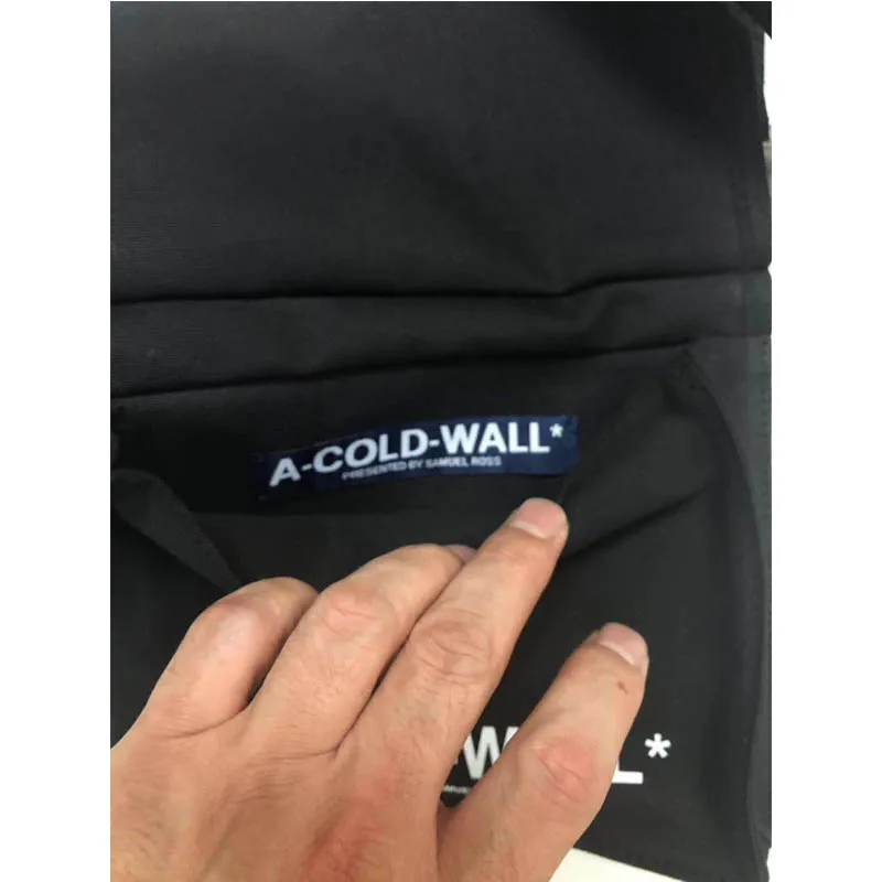 Для мужчин Для женщин Футболка Холодный футболки WALL Высокое качество длинный рукав холодной стены Тройник черный/белого цвета в стиле «хип-хоп» ACW Топы Аликс