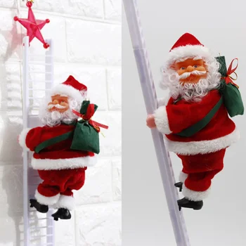 

1 Pc Electric Santa Claus Climbing Christmas Automatic Decor Doll Decoration Ornament for Party