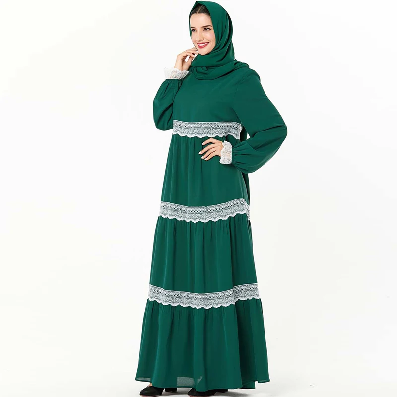 Кружевной кафтан abaya Дубай турецкие платья Хиджаб мусульманское платье исламское одежда Абая для женщин Саудовская Аравия ОАЭ кафтан халат ислам