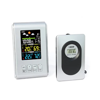 

Wireless Weather Station Indoor Outdoor Temperature Humidity Digital Alarm Clock Weather Forecast Moon Phase